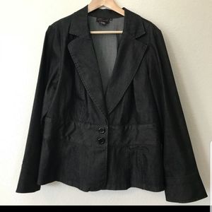 Darkwash denim blazer